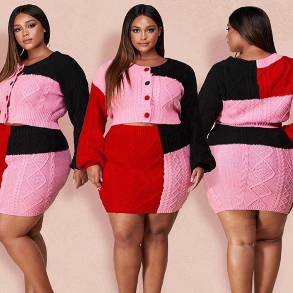 NWT Plus Size Mini Skirt Set